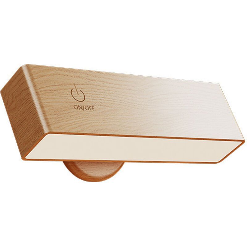 Applique Wall of Indoor in Wood, Lamp Wall of Chevet Lamp Wall Wireless a Chargement USB, 15x3x4.3cm, 3cm