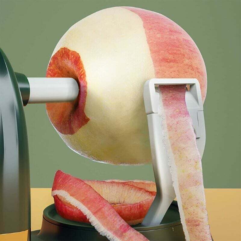 Rotary Hand and Apples Round Potatoes Suitable for Vegetables Cranked Vegetable Peeler with an Apple Slicer Attachment. Easy to Clean.