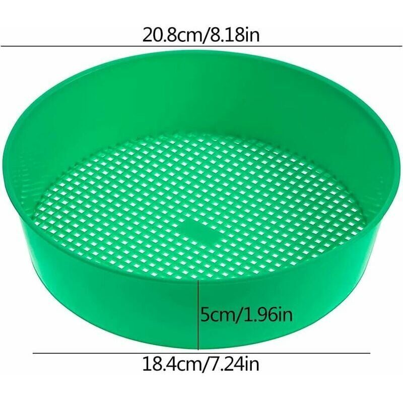 2 Pcs Tamis of Garden in Plastic for Green, Tool Sable, Floor Semis, Pierre Plantes, Treillis Jardinage, Filter a Gres Tools of Jardinage