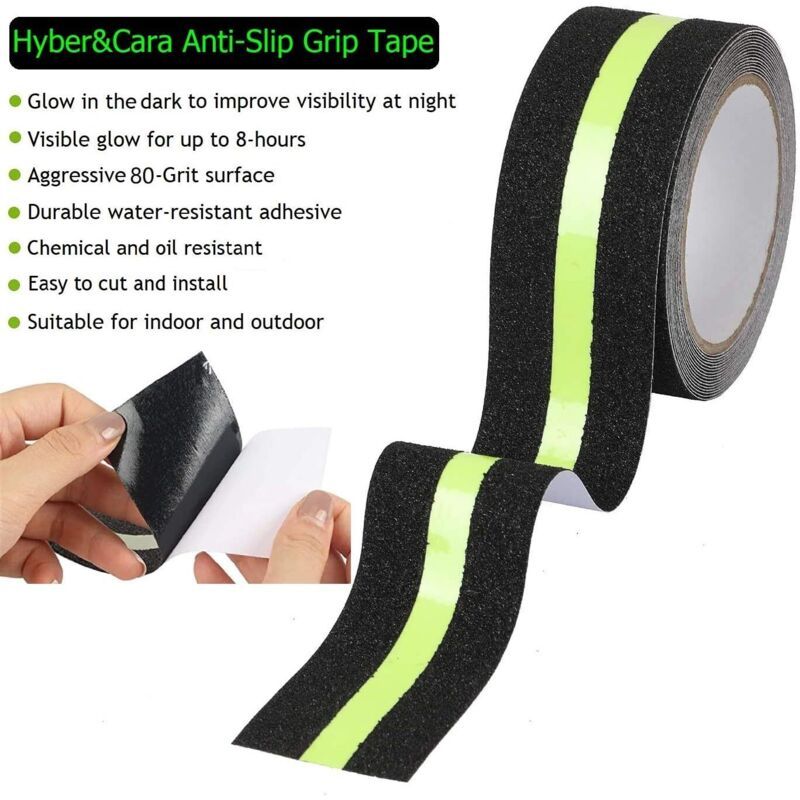 Tape Adhesive Anti-Black X, Slip with Film Lumineux Brille in the, 5 M, 5 cm