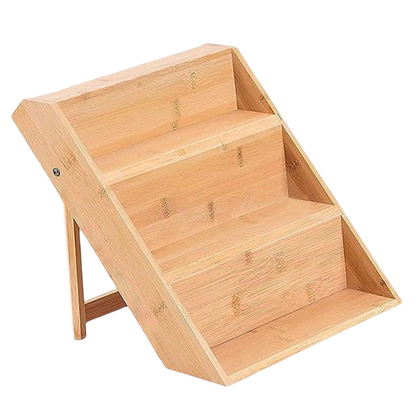 Bamboo Spice Rack Organizer, Space Saving Seasoning Cabinet Shelf for Kitchen Makeup and Spice Storage
