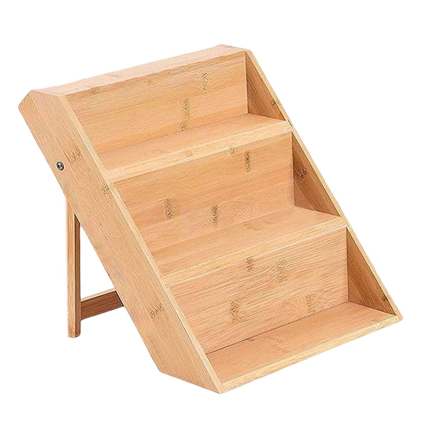 Bamboo Spice Rack Organizer, Space Saving Seasoning Cabinet Shelf for Kitchen Makeup and Spice Storage