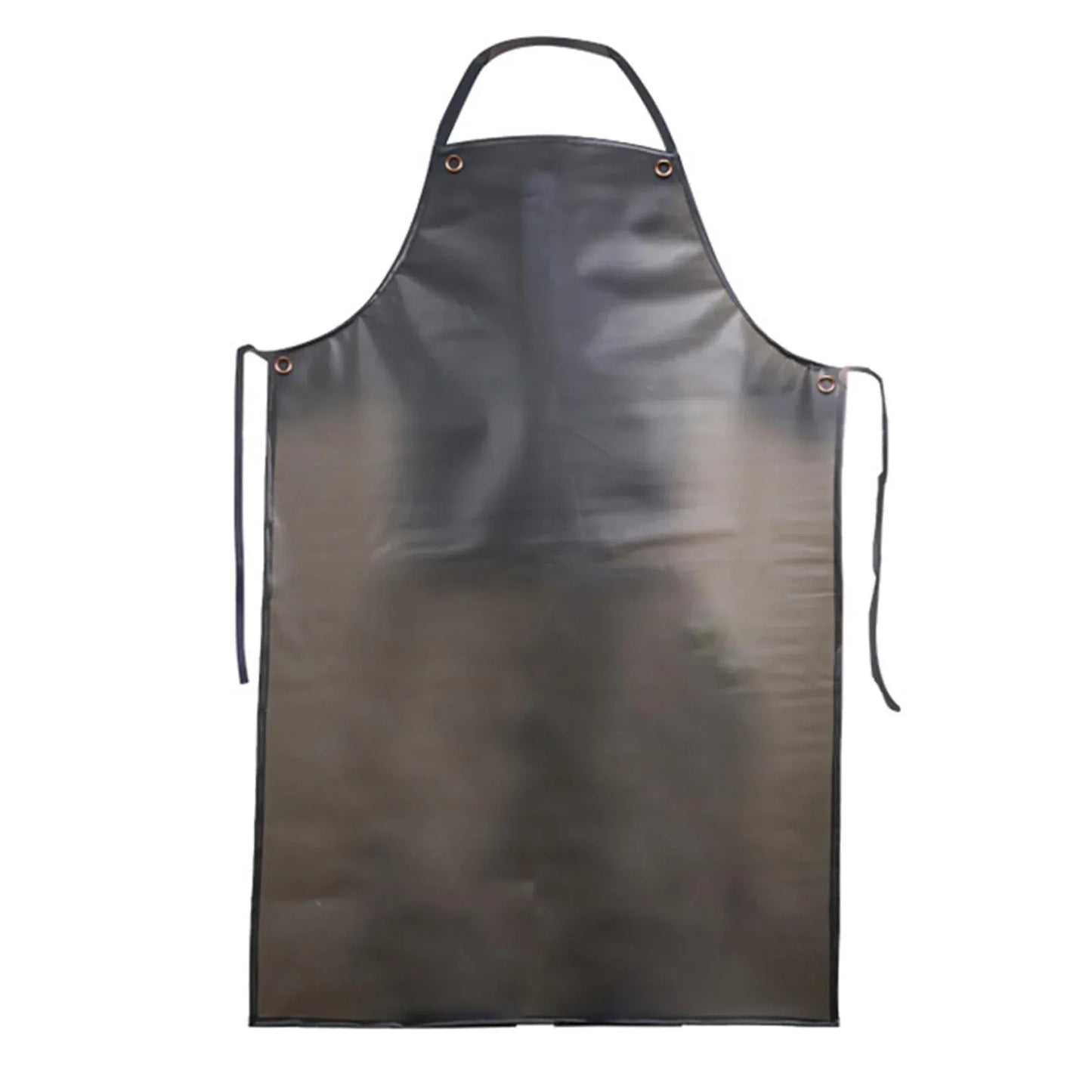 Black Waterproof PVC Apron, Heavy Duty Anti Corrosion Rubber Apron for Lab Cleaning Butcher and Barbecue, 80 x 55 cm