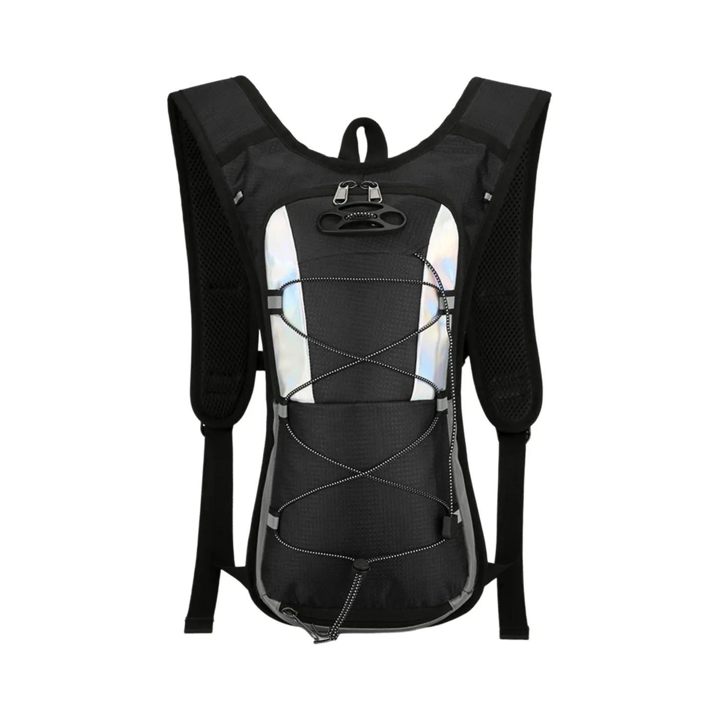 Lightweight Hydration Backpack, Polyester Water Pack With Padded Straps for Hiking Running Biking Climbing, 16.93 x 9.06 x 1.97 in