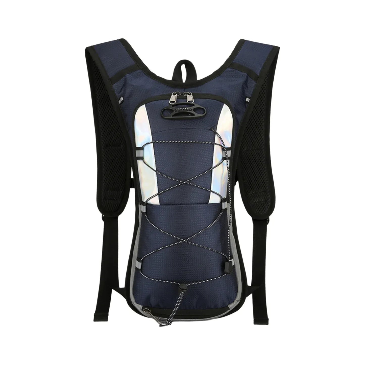 Lightweight Hydration Backpack, Polyester Water Pack With Padded Straps for Hiking Running Biking Climbing, 16.93 x 9.06 x 1.97 in