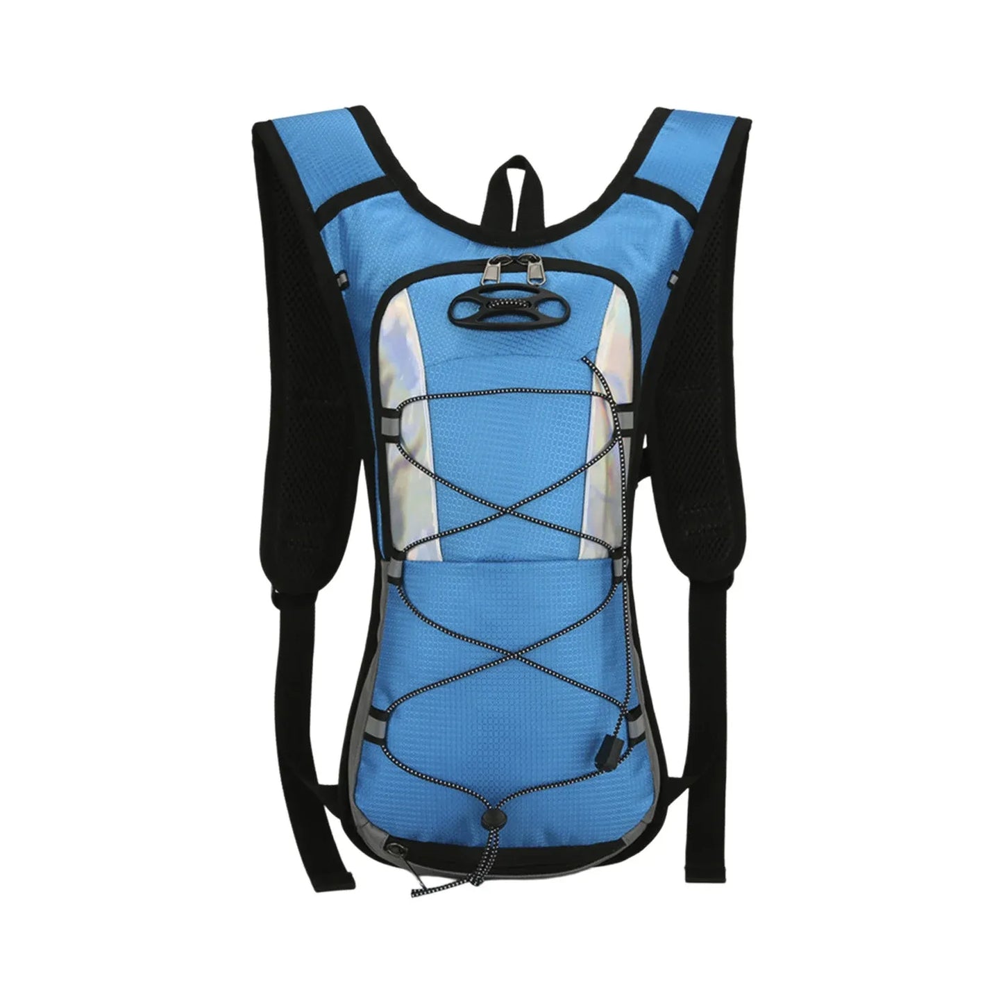 Lightweight Hydration Backpack, Polyester Water Pack With Padded Straps for Hiking Running Biking Climbing, 16.93 x 9.06 x 1.97 in