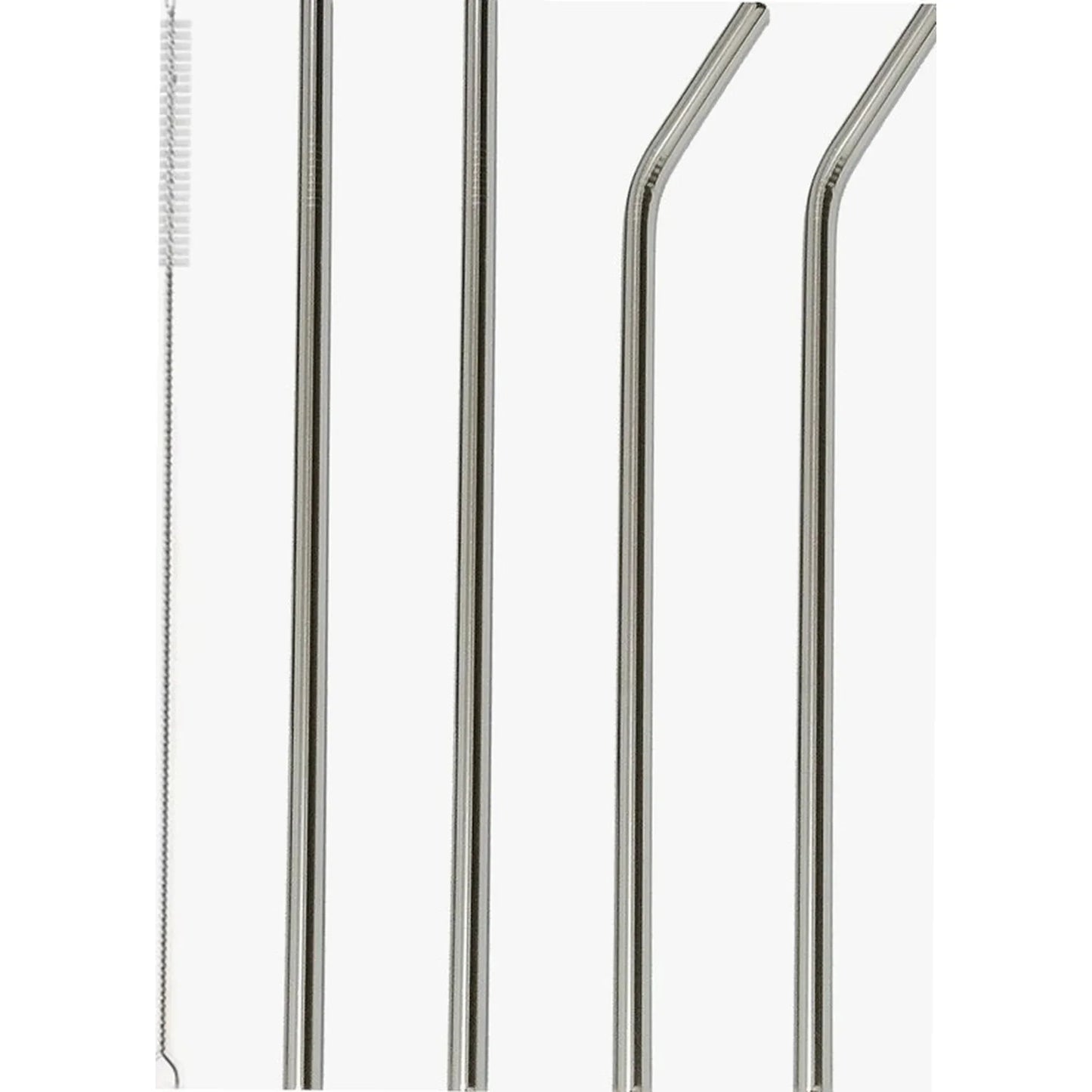 4 Pcs Stainless Steel Straws With Cleaning Brush, Reusable Metal Drinking Straws for Tall Tumblers, 12 x 0.3 in