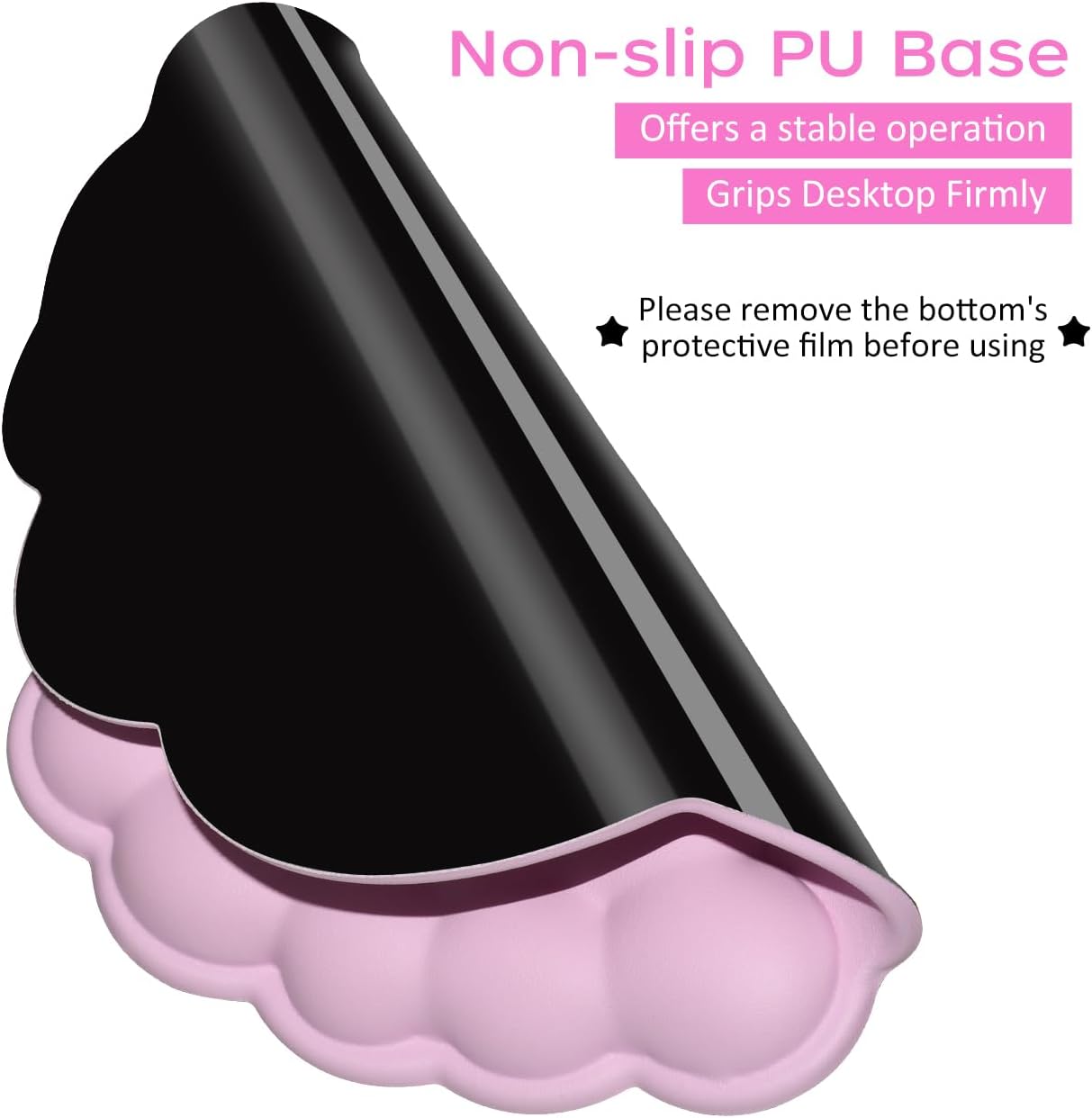 Mouse pad - Mouse pad with wrist rest - Ergonomic mouse pad - Mouse pad with leather surface, suitable for computers, laptops, office, home and travel, with non-slip bottom