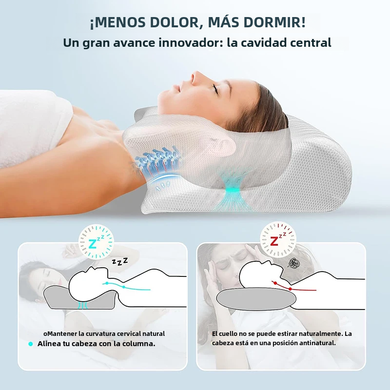 Viscoelastic Neck Pillow, Ergonomic Contour 2-in-1 Neck Pain Orthopedic Pillow, Contour Support Pillow, 1 Piece Light Gray Light gray No,