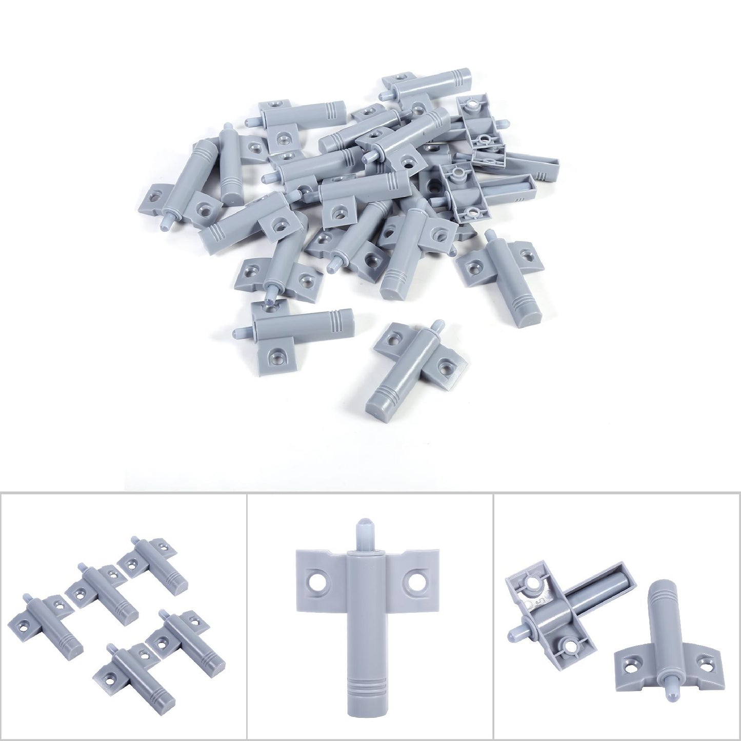 20pcs/pack Kitchen Door Stop Drawer Soft Quiet Closing Damper Buffers Grey/White