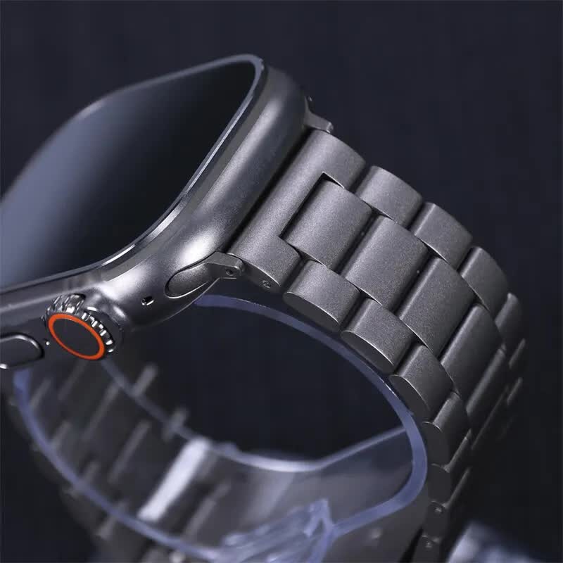 Stainless Steel Bracelet for Apple Watch Band 49mm 45mm 44mm 42mm Watch Metal Bracelet for Iwatch Series 9 8 7 6 5 Black