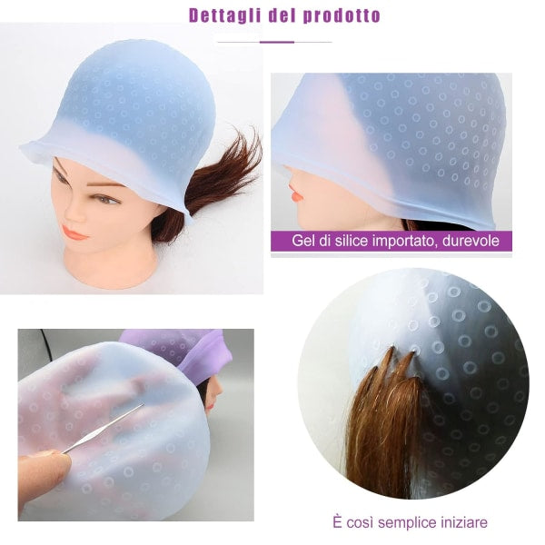 Hair Curl Cap - Hair Curls - Silicone - Hair Color