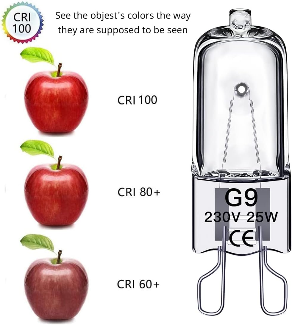 G9 halogen bulbs 60W, 230V, 10-pack 60W 60W