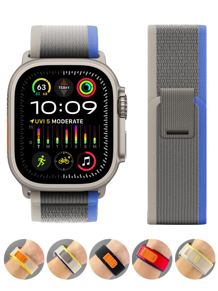 Trail strap for Apple Watch Ultra 2 band 49mm 44mm 45mm 40mm 41mm 38mm 42mm 45 44mm bracelet iWatch series 8 9 7 6 5 3 see Orange Beige Orange Beige 42 44 45 49mm