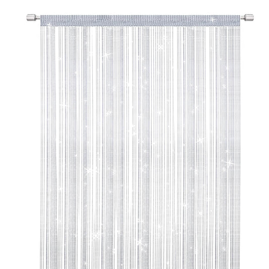 String Curtains Door Mosquito Net, Elegant Divider Tassel Curtain for Home Decor, Partition Curtain for Doors and Windows, White (100x200cm)