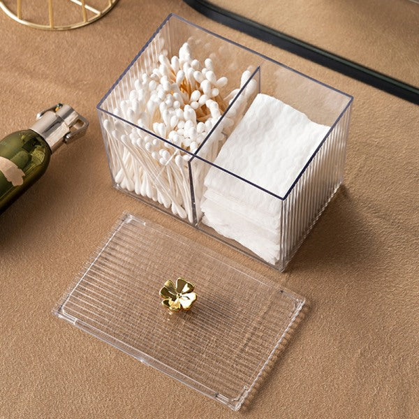 Makeup Storage Organizer Bathroom Jar Cotton Swabs Storage