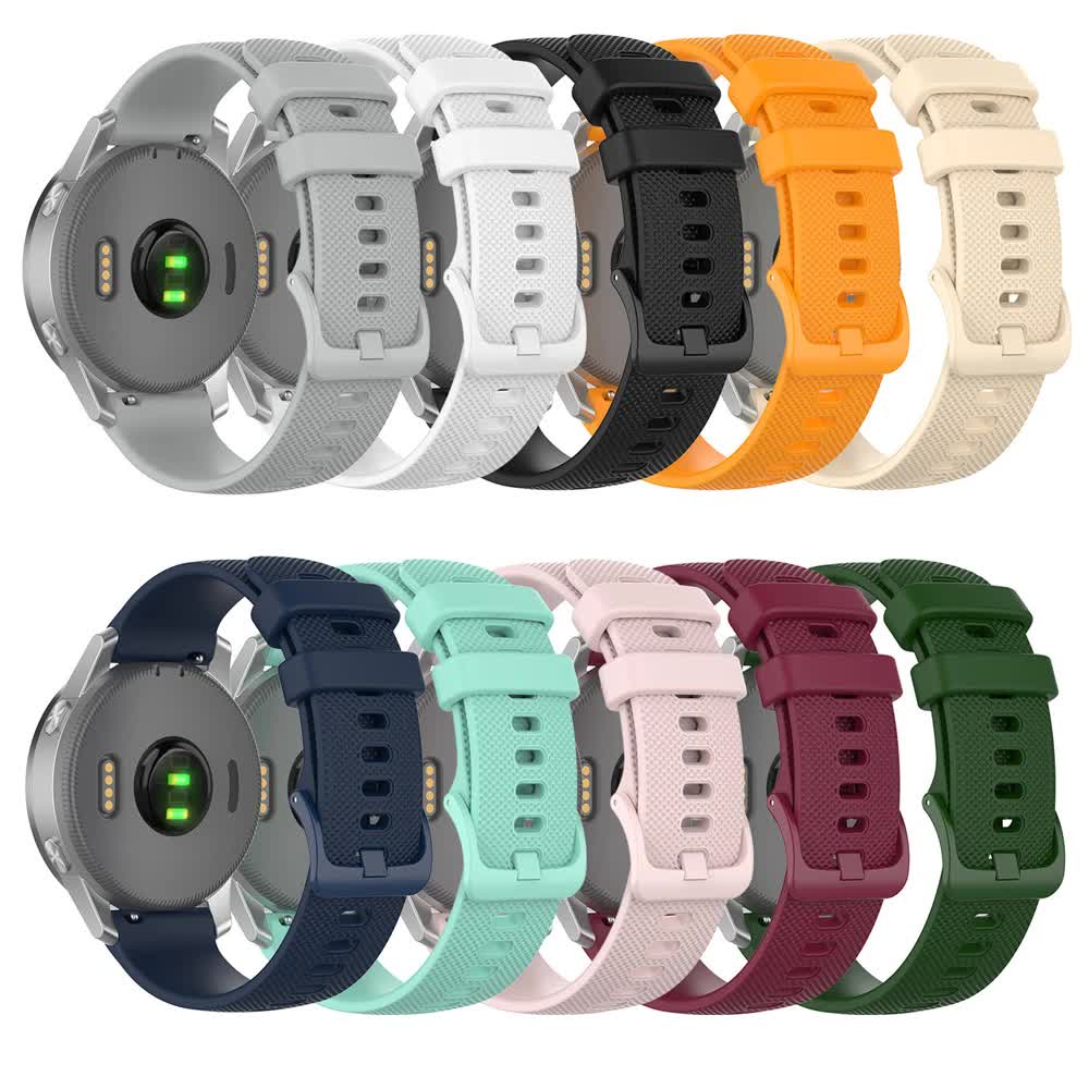 20 22mm Silicone Strap for Garmin Venu 3 Band Forerunner 265 255 245 Music Vivoactive 4 Band for Garmin Venu Sq 2 Plus Bracelet Beige 20mm