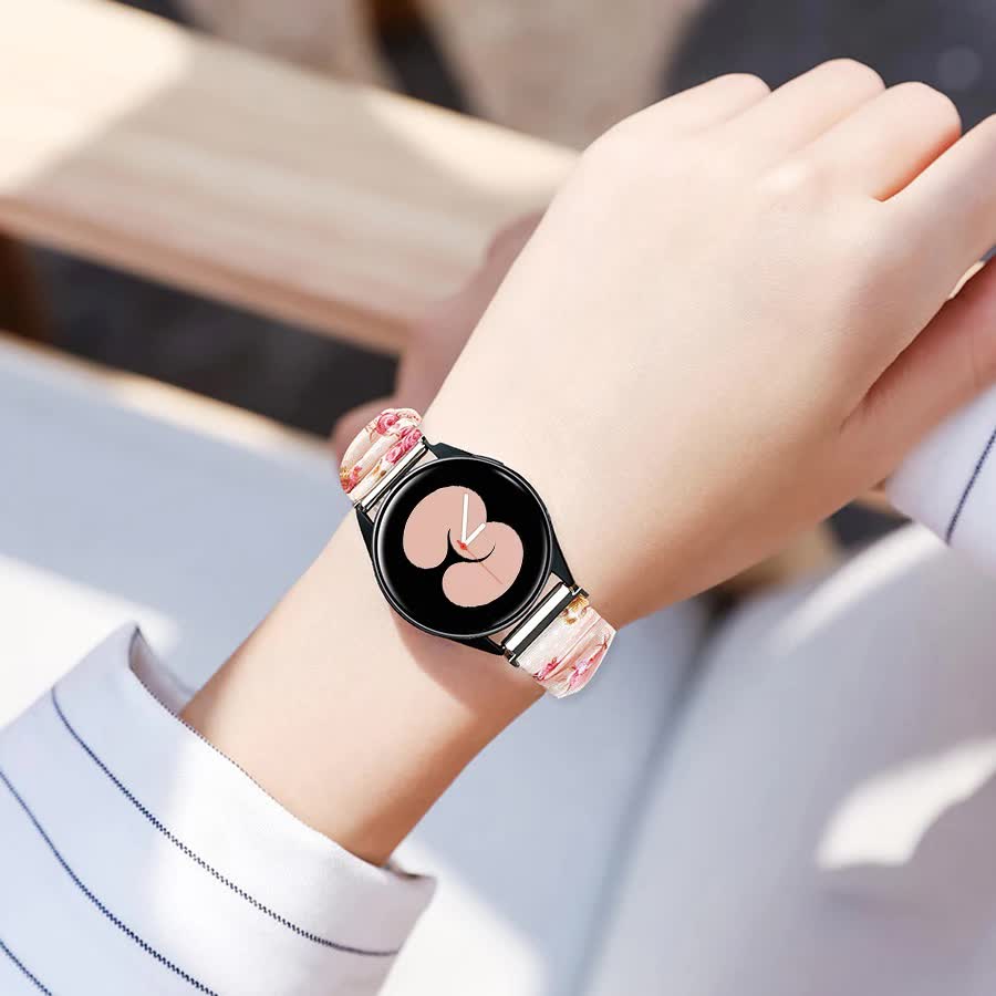 Compatible with Samsung Galaxy Watch 4 40mm 44mm Bracelet Scrunchies Bracelet for Samsung Galaxy Watch4 Classic 42mm Black galaxy watch6