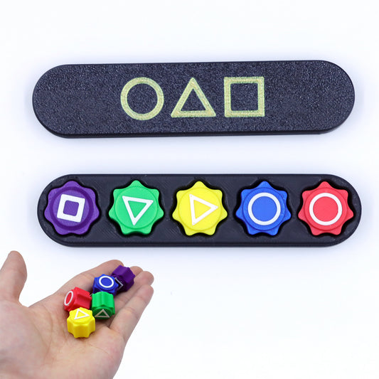 Squid Game 2 Gonggi & Case Korean Grab 5 stone sieves+rectangular box