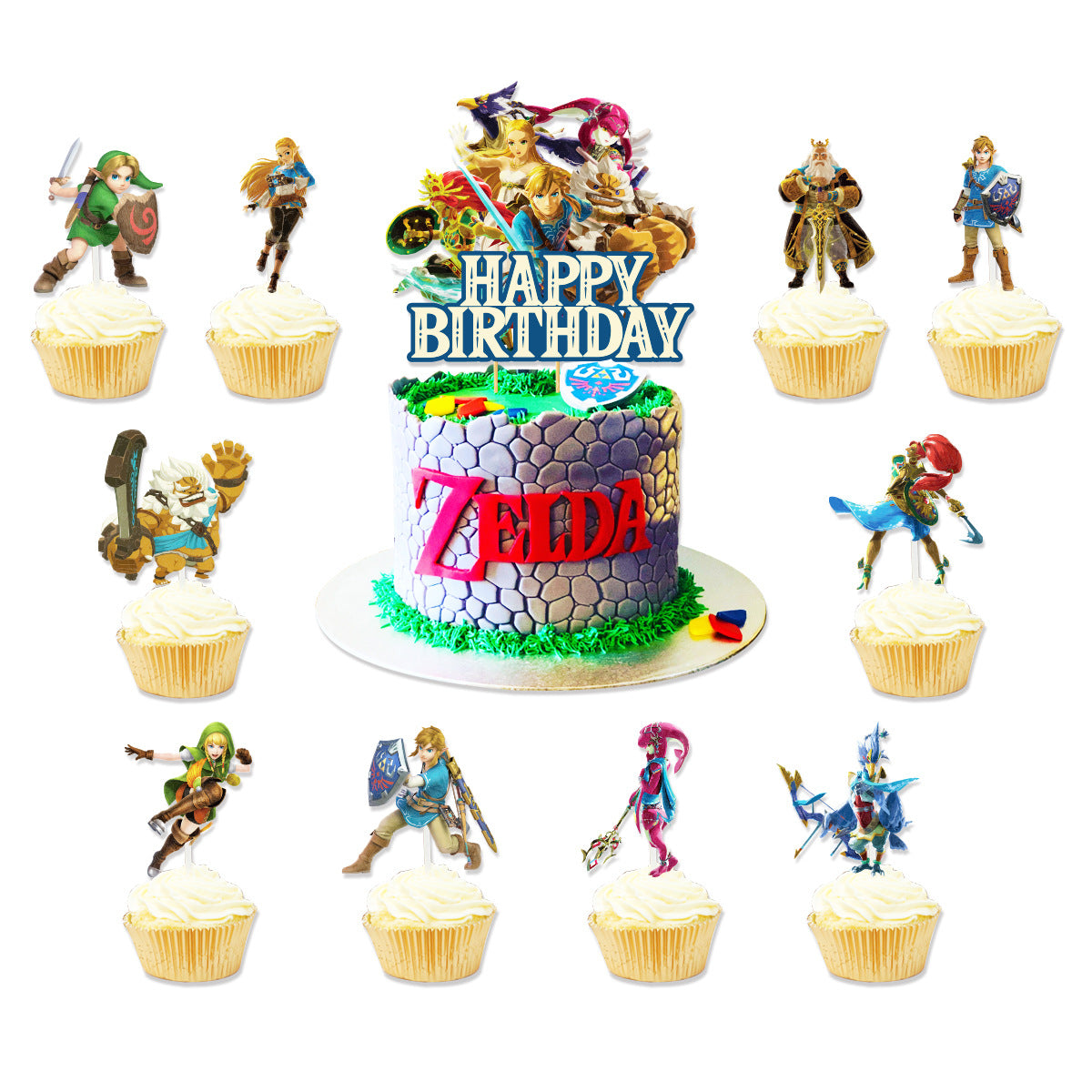 The Legend of Zelda Party Decorations: Complete set for a Hyrule-themed birthday party! Package 2 30-pack balloons Package 2 30Pcs Balloons Set