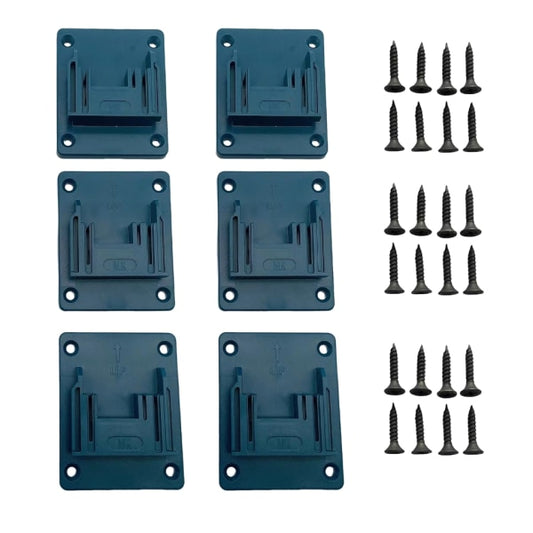 Set of 6 battery holders for Makita batteries: drill, wall mount for Makita drills 14.4V 18V wall storage tool
