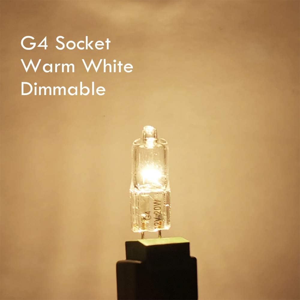 G4 halogen lamps 10W 12V - Warm white - 10-pack 10pcs 10pcs 10W