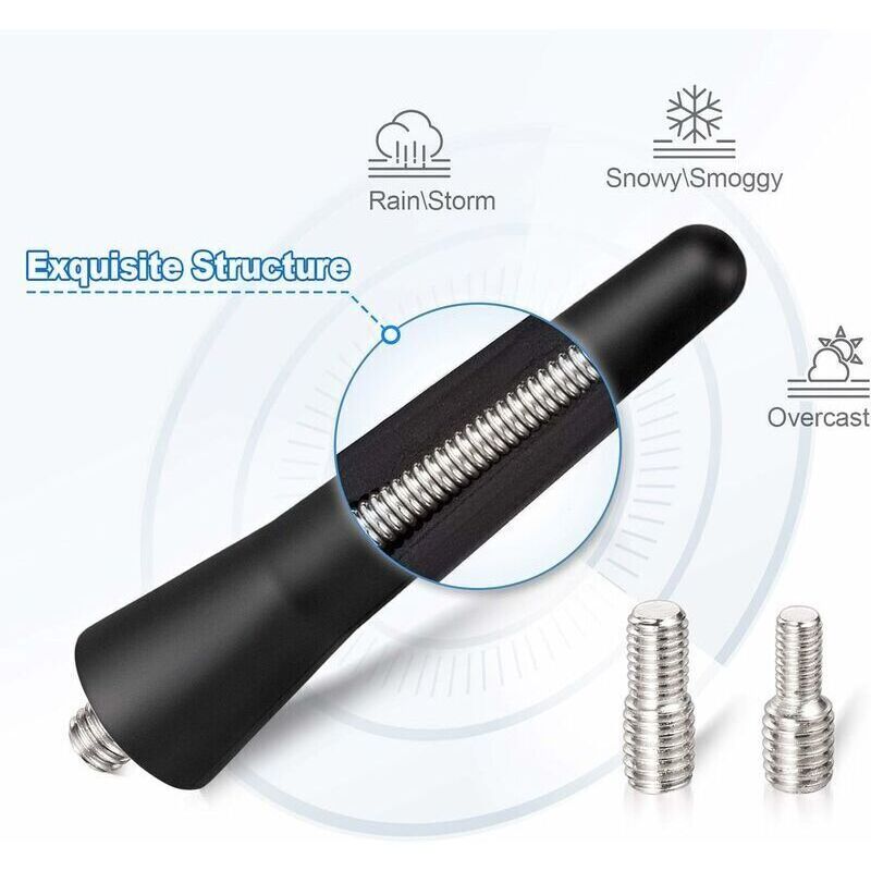 Car Antenna FM DAB Car Radio Antenna 6.5 cm Mini Short Car Antenna with Powerful FM/AM/DAB Reception Function,