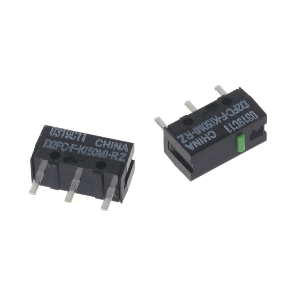 2pcs Green Dot Mouse Microswitch D2FC-FK(50M)-RZ for Razer Mouse Microswitches 50 Million Clicks for Lifetime
