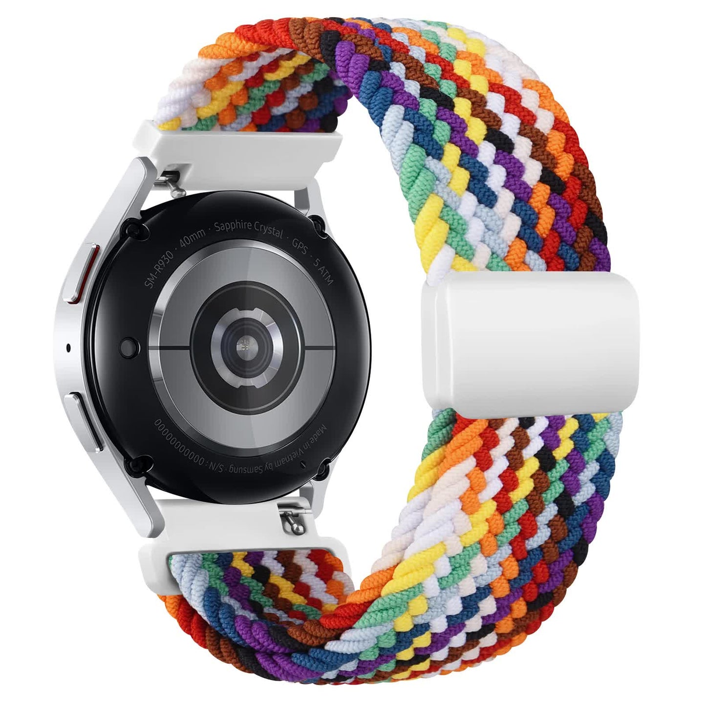 20mm Braided Sololoop for Garmin Vivoactive 5/3/3 Music Band Wristband for Garmin VivoMove3/Trend/Sport Venu SQ/SQ2/2plus Strap Denim Denim 20mm