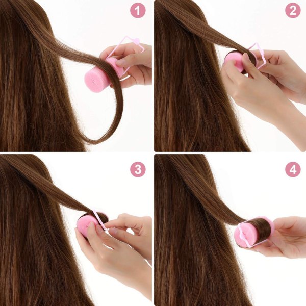 24 Sponge Rollers for Hair, Large Hair Rollers for Styling with Soft Foam 3.0 cm 3.0cm