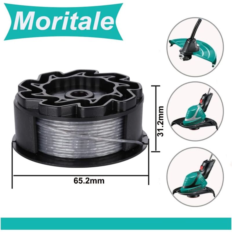 Line spool for BOSCH UniversalGrassCut Trimmer 18 18-26 18-260 F016800570 with cap (4 pieces)