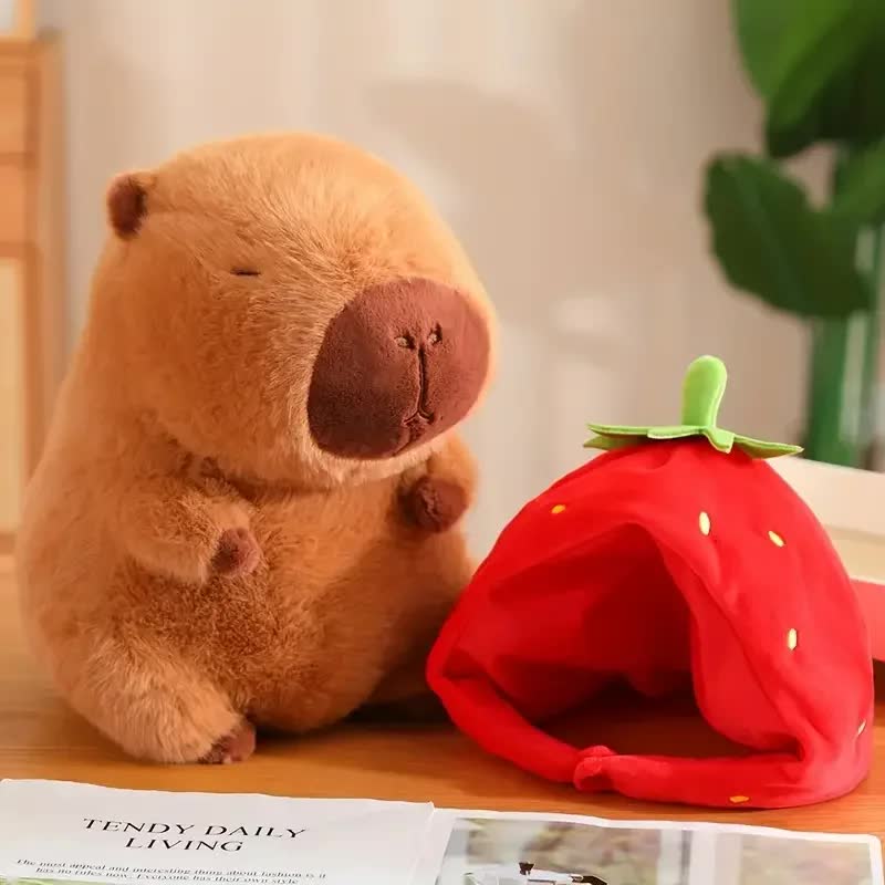 23cm Capybara Plush Simulation Capybara Anime Fluffy Toy Cute Doll Stuffed Animal Soft Doll Plush Christmas Thanksgiving Gift