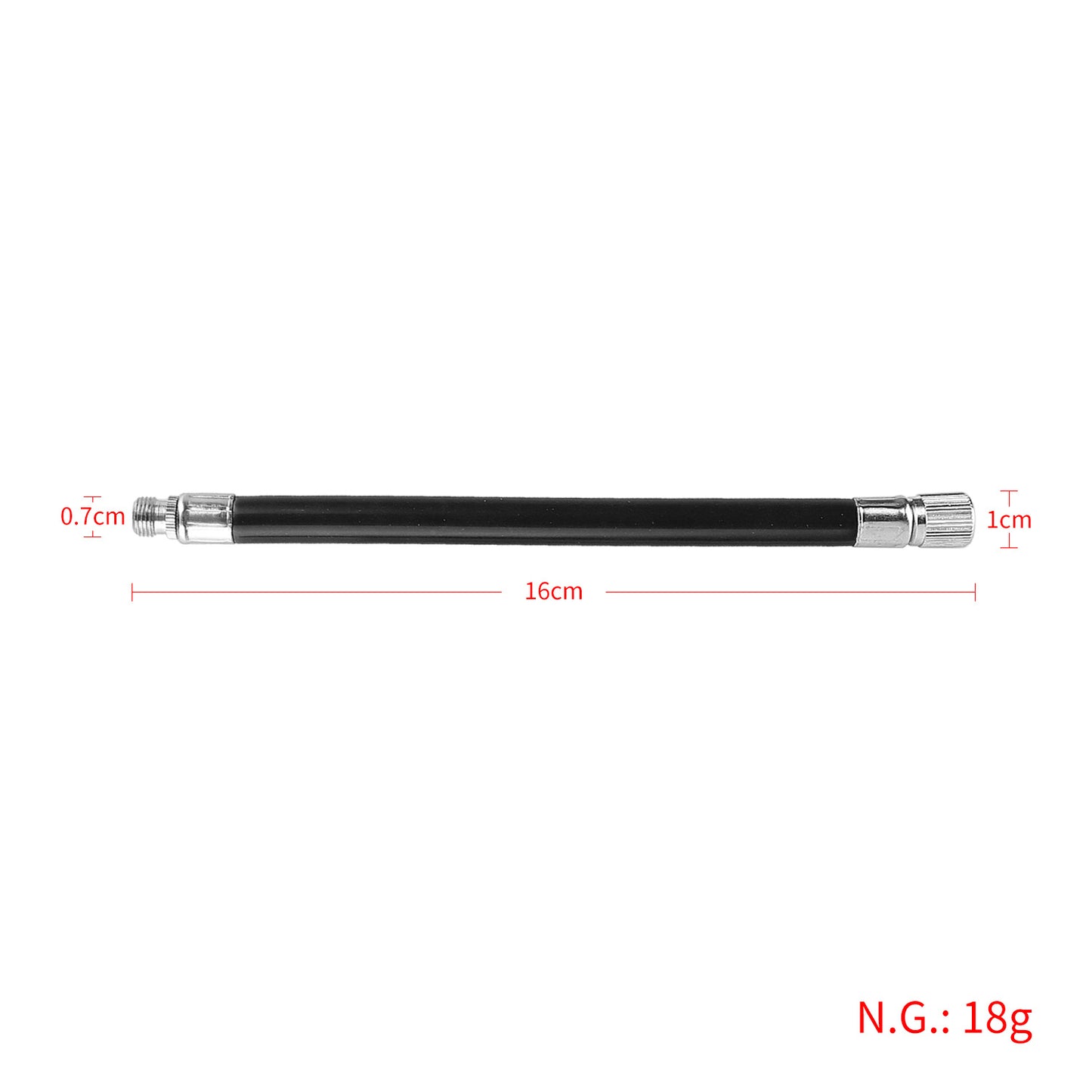 For Xiaomi scooter inflatable extension cord original model inflatable extension valve M365 Pro Pro2 1S extension tube Black