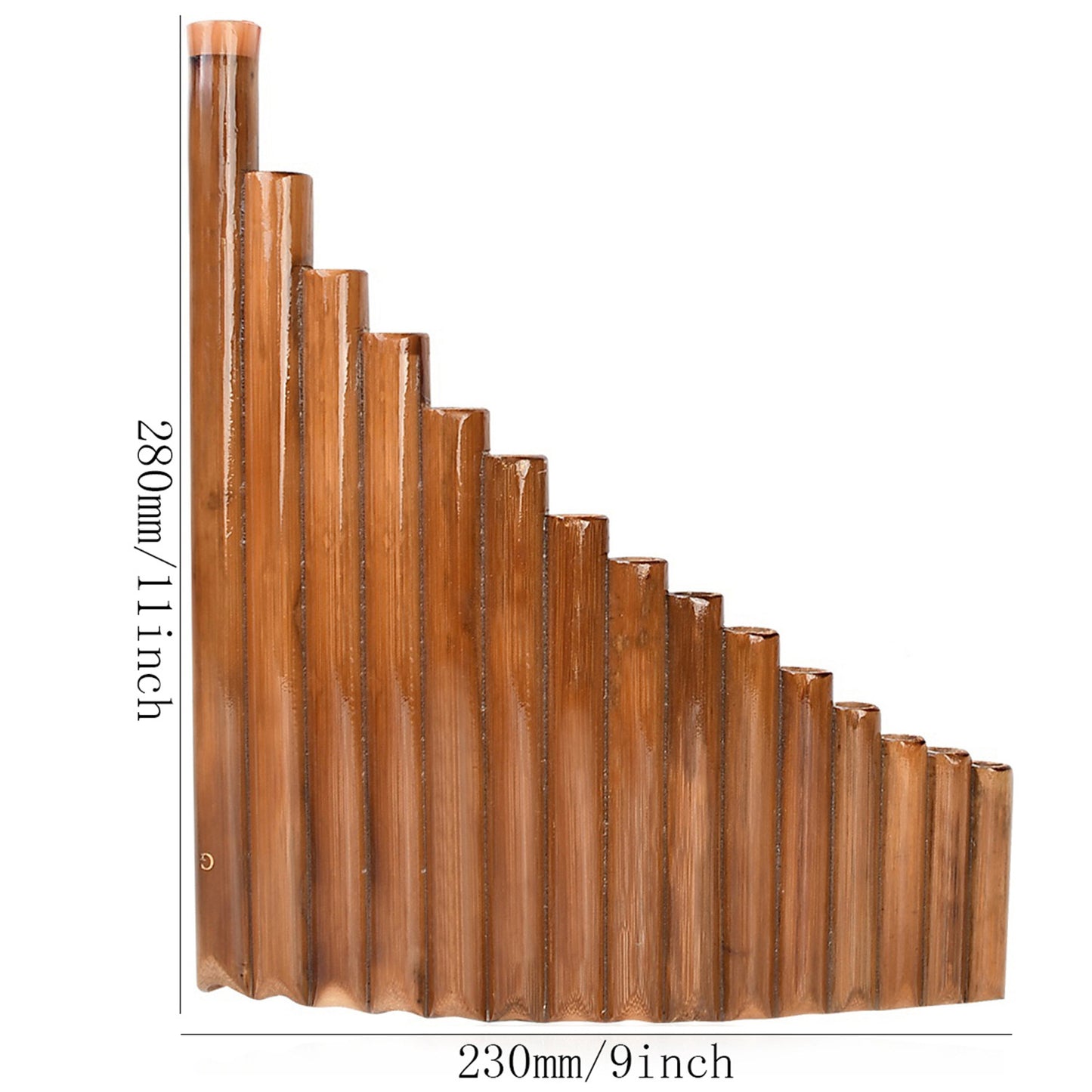 Pan Flute 15 pipes Natural bamboo Wind instrument Pan Flute G-tone Pan Flute Handmade Woodwind instrument