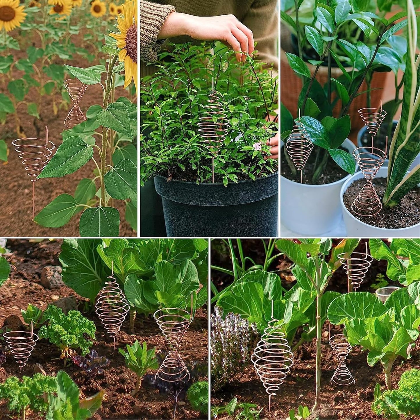 20 m copper wire for gardening and plants, pure copper wire for air plant stands and vegetable growing