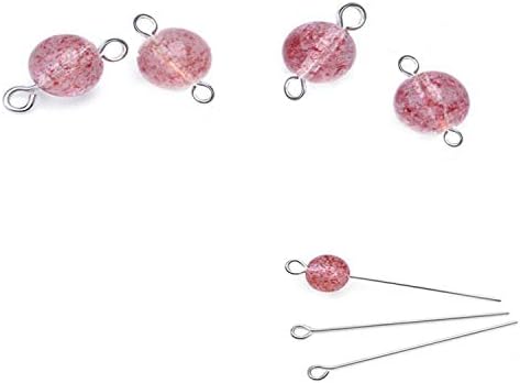 300pcs 4cm 304 Stainless Steel Open Eye Pins Head Pins for Jewelry Making, (Silver) Silver Silver Silver