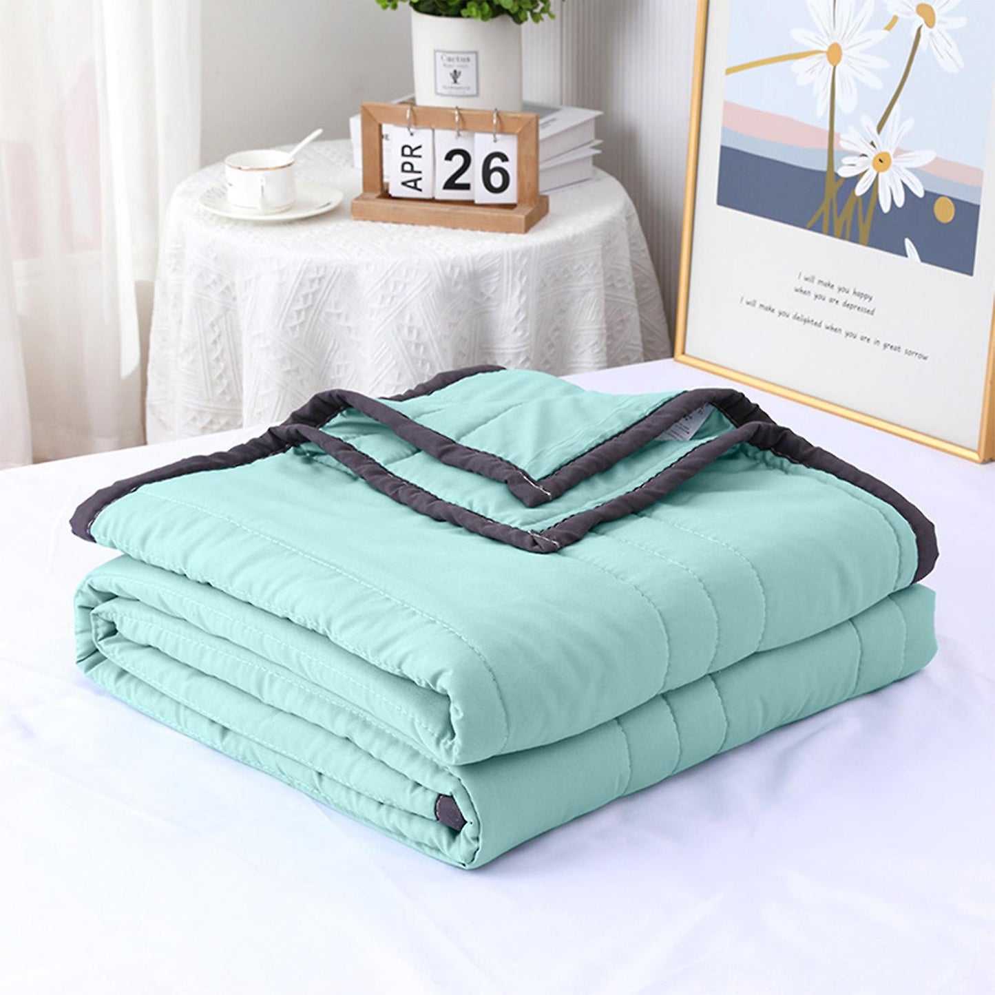 Cooling summer blanket for hot people and night sweats, cooling blanket - double-sided cooling effect, cooling fiber 100*140cm