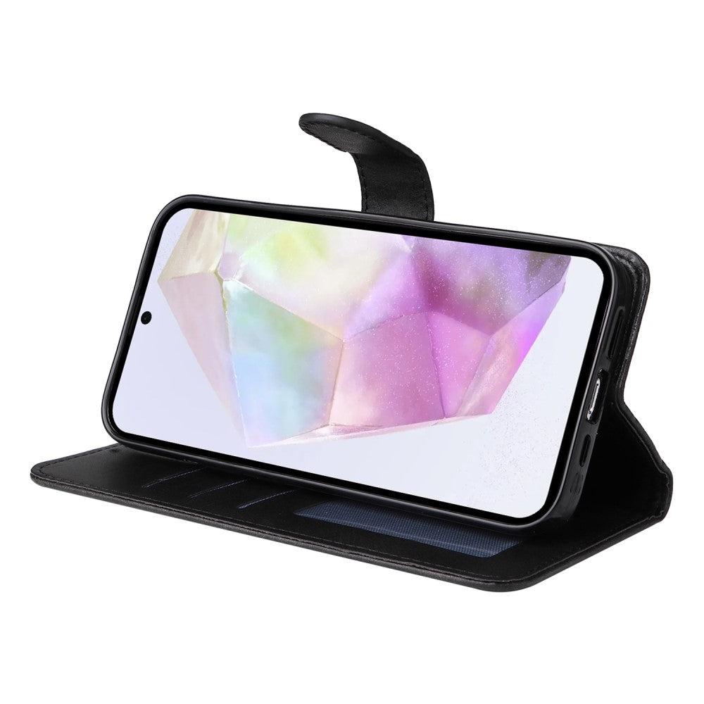 PU Leather Wallet Case Compatible with Samsung A56 5G - More Colors Available Black Black