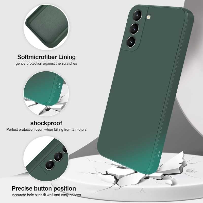 Samsung S23 Rubberized Matte Green Case Camera Protection Liquid - Green