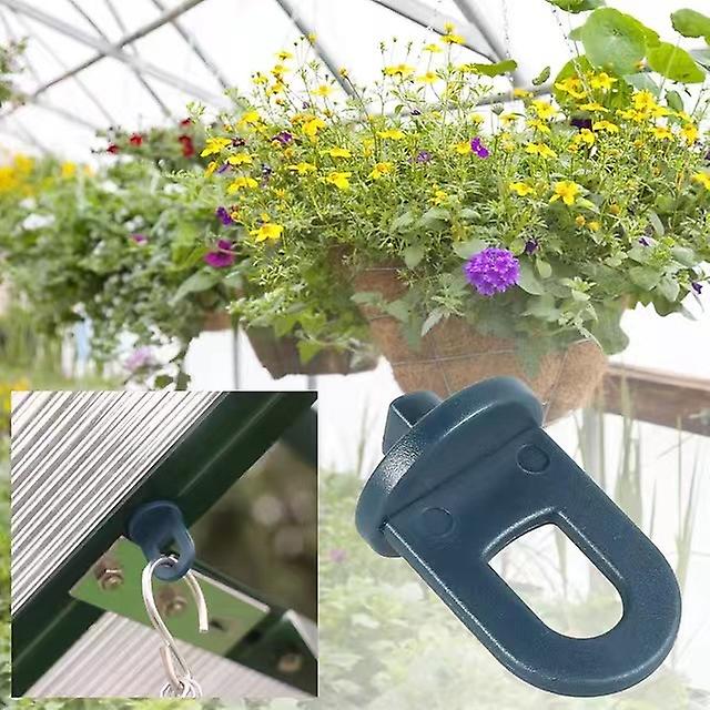 Greenhouse Clamps Set of 100 with extra strong grip and eyelets - The best trellis and plant holder for your greenhouse(Dark green)