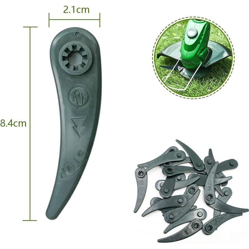 24-pack Bosch Grass Trimmer Blades for Bosch Durablade Art 23-18 LI Art 26-18 LI Grass Trimmers, Replacement Blades for Grass Trimmer.