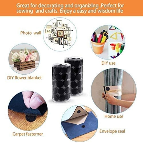 1000pcs Self-adhesive Velcro for Kids, Round, Early Education, Nylon, Self-adhesive, Die-cut, White, Silent, 10mm