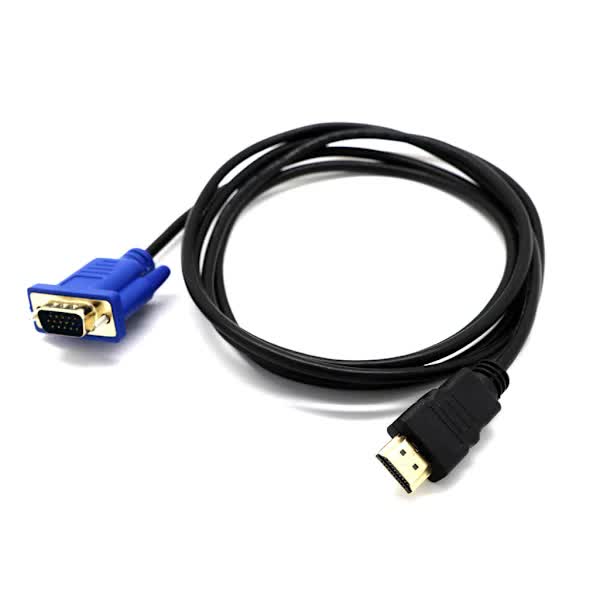 HDMI to VGA Cable 1.8m 1080P Full HD Support PC, Laptop, DVD, HD
