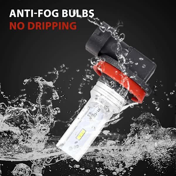 H8 H11 H16 LED Fog Light Bulb, H16 LED Fog Light High Power Csp-Y11, Cool White 6500K (2-pack)