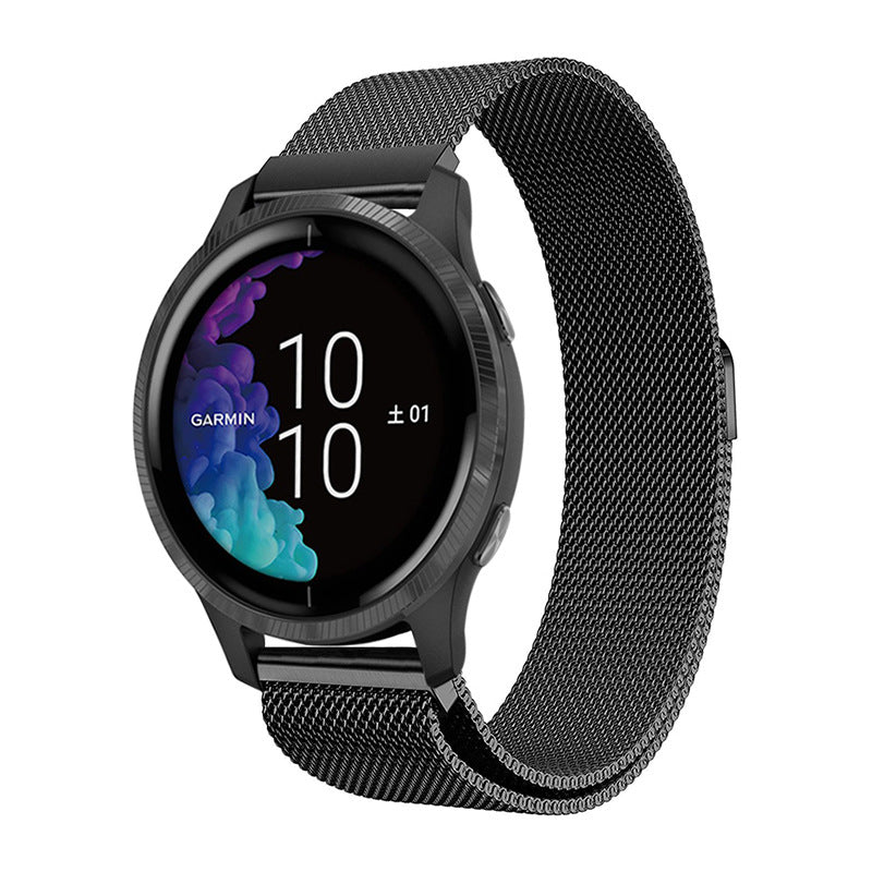 Stainless Steel Milanese Magnetic Bracelet for Garmin venu 2/venu SQ/venu 2S Venu2 Black