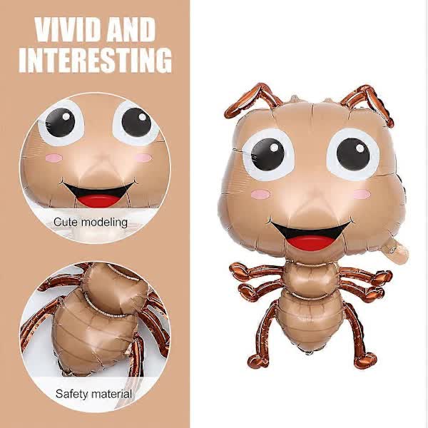 pcs Large Ant Balloons Animal Theme Balloons Ant Foil Balloons Cartoon Balloons Light Brown 75.00X48.00X4.00CM