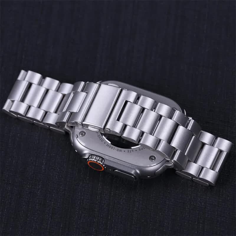 Stainless Steel Bracelet for Apple Watch Band 49mm 45mm 44mm 42mm Watch Metal Bracelet for Iwatch Series 9 8 7 6 5 Titanium Color