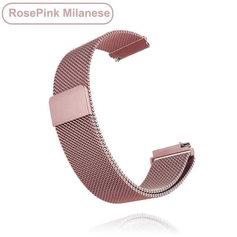 18mm 20mm 22mm Metal Wristband for Garmin Vivoactive 3 4 4s Band Watch Venu 2 2s SQ Forerunner 645 Bracelet Silicone Loop Nylon Wrist Metal Rose Pink Metal Rose Pink For Garmin Venu SQ