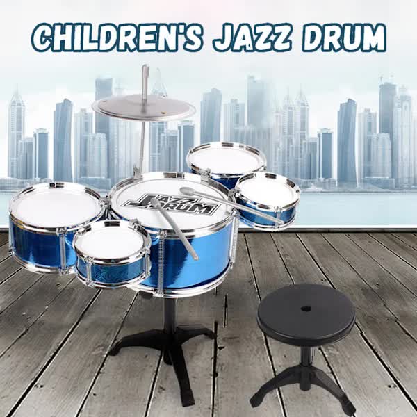 Drum Set for Toddlers Tough Impact Resistant Drums Detachable Drum Instrument Red Oversized Drum Set
