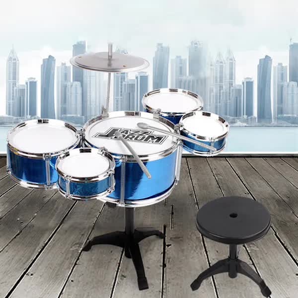 Drum Set for Toddlers Tough Impact Resistant Drums Detachable Drum Instrument Red Oversized Drum Set